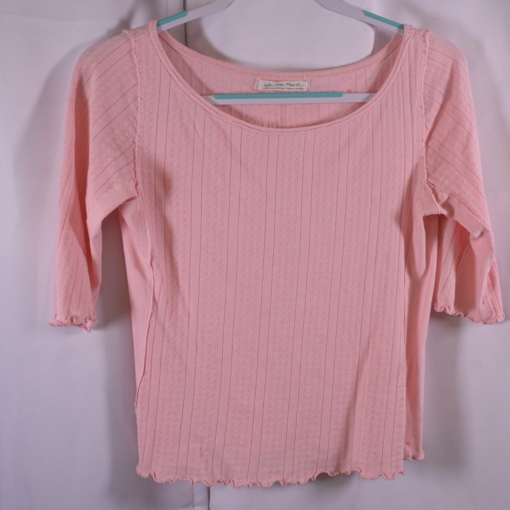 We The Free Sweet And Salty Pink Tee‎ Womens Medium Boho